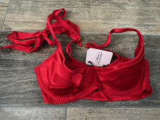 Agent Provocateur Red Silk "SUGAR" Bra - 34C - BRAND NEW WITH TAGS!