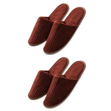 2 Pairs of Household Slippers Non-disposable Slippers Guest Supplies (Coffee)