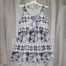 Laura Ashley x Lucky Brand Womens Medium Patchwork Mini Dress Limited Edition