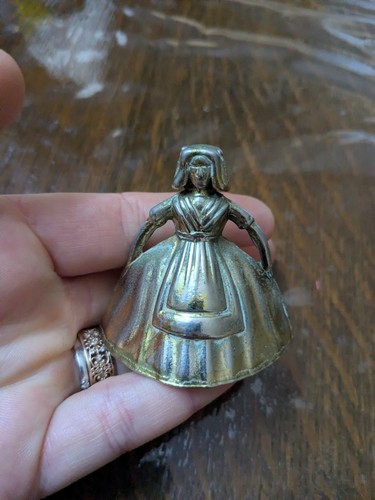 Vintage brass lady figure - vintage,
