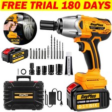 Electric Cordless Impact Wrench Ratchet 4500NM Rattle Nut Gun Driver Car Wheel