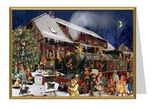 Victorian Snowscene Train Richard Sellmer Christmas Card 105 x 155 mm with env