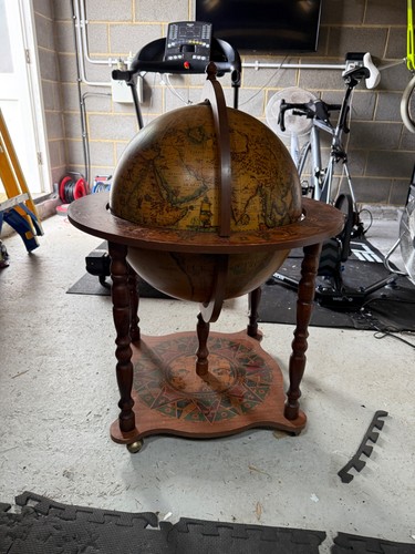 Vintage globe drinks - drinks, cabinet