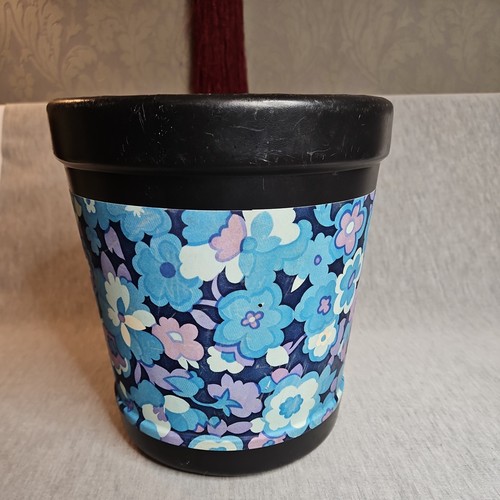 Vintage floral bin waste paper - vintage,