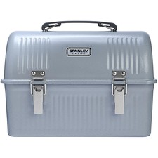Stanley Classic 10qt Metal Lunch Box Insulated Latching Steel Gray