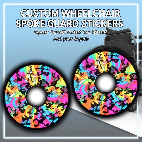 Wheelchair spoke guard - wheelchair, sticker