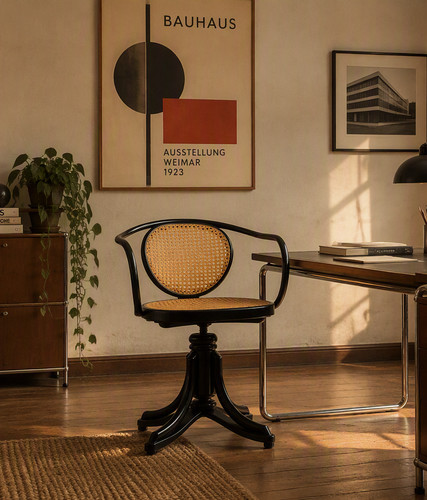 Vintage thonet bentwood swivel - thonet,