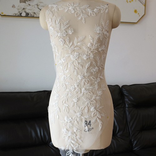 Beaded lace applique sequined - beaded,