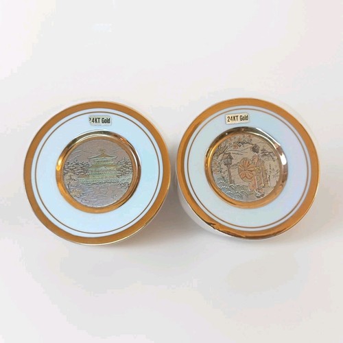 Pair vintage art - of, chokin