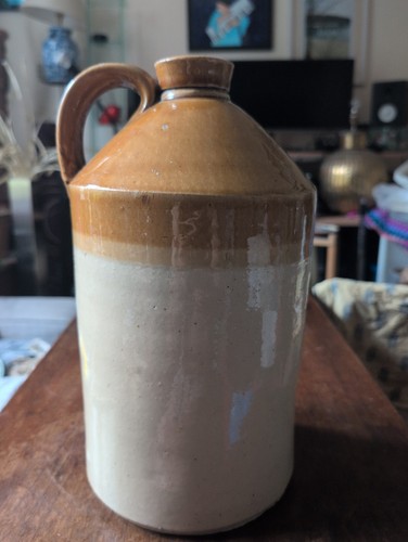 Antique stoneware flagon - antique,