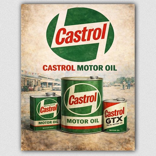 Castrol motor oil - castrol, metal