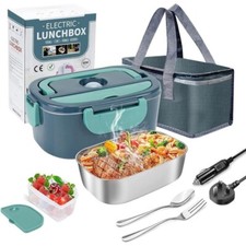 60W Electric Lunch Box Food Heating Portable 24V / 12V Office Car 1.5L UK Plug