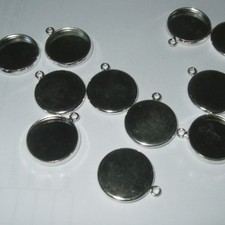 ROUND SILVER BRONZE GOLD 25mm