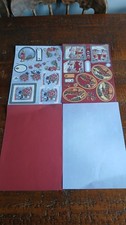BN CHRISTMAS Cardmaking Topper Kit with backing papers- craft clearout Destash 