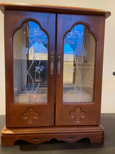 Wooden jewellery box armoire - wooden,