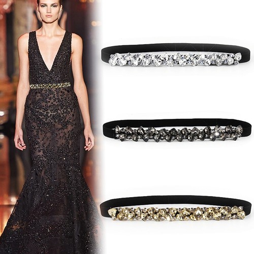 Crystal belt diamante stretch - diamante,