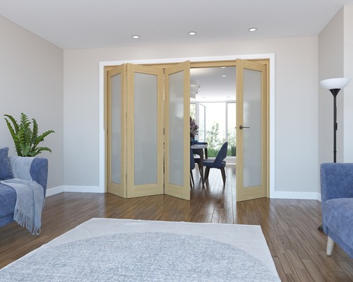 Oak internal bifold doors - oak,