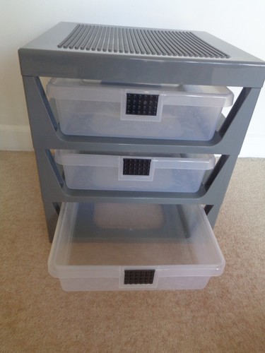 Official lego grey drawer - official,