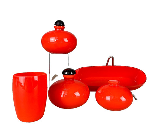 Vintage art deco red glass - vintage,