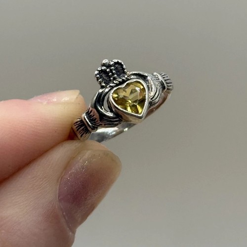 Vintage sterling silver topaz - silver,