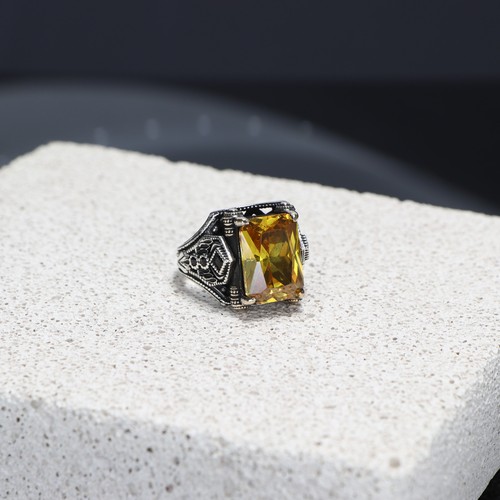 Handmade silver men ring - silver,