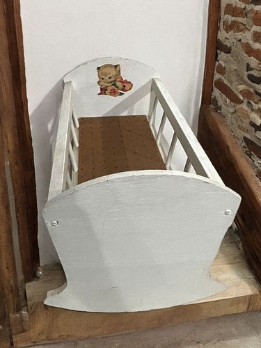 Vtg handmade wooden rocking - wooden,