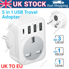 UK to European Plug Adapter
