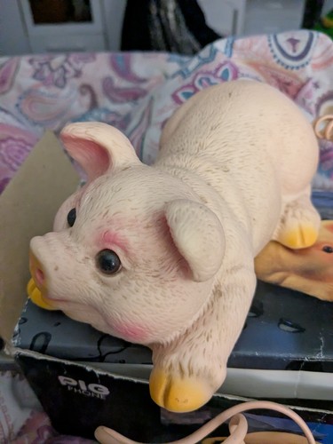 1980s vintage pig - vintage, button