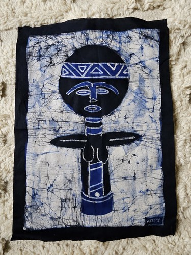African batik wall - art, signed