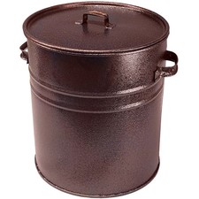 Metal Ash Bucket Fireside