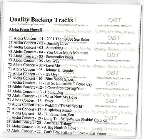 Elvis backing tracks - tracks,