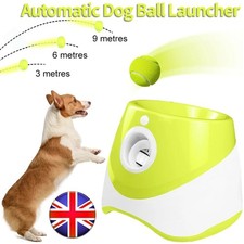 Auto Dog Ball Launcher Thrower Automatic Tennis Fetch Throwing Machine 3 Balls