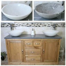 Solid Oak Bathroom Double