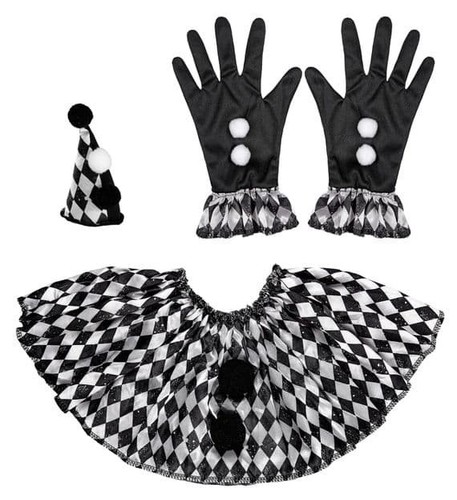 Harlequin clown accessory set - harlequin,