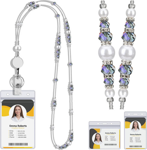 Retractable beaded lanyard for - retractable,