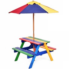 Kids picnic table bench set - table,
