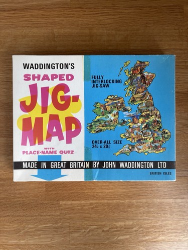 Waddington vintage jig map - waddington's, jig-map