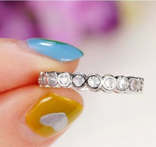 GENUINE CZ ENCRUSTED SILVER