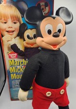 Vintage Hasbro Marching Mickey Mouse Doll w/ Box 1970s Romper Room Disney