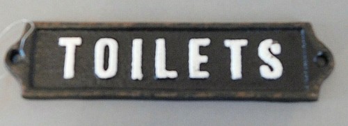 Vintage toilet door sign - door,