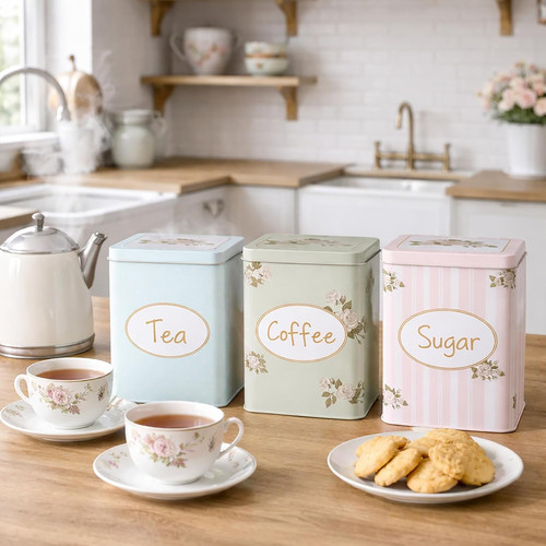 Tea coffee sugar canister set - sugar,