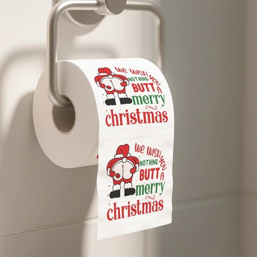 Christmas toilet paper - toilet,