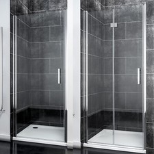 Bi Fold/Pivot Shower Enclosure Door Frameless Walk In Cubicle Glass Screen Panel