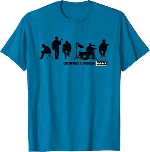 Oasis band silhouette blue - silhouette,