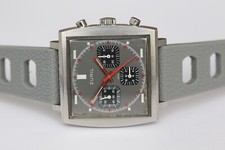 Vintage Heuer Monaco Zuril 73633! Cult Watch! Big Legendary Square SteelCase!