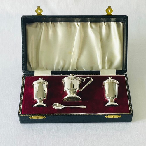 Boxed sterling silver cruet - boxed,