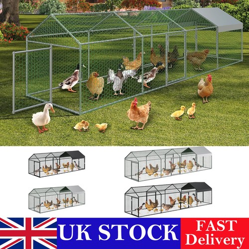 Metal chicken run cage walk - metal, in