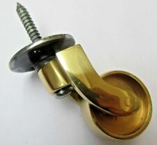 SOLID BRASS VINTAGE RETRO OLD VICTORIAN TRADITIONAL SWIVEL CASTOR WHEEL CASTER