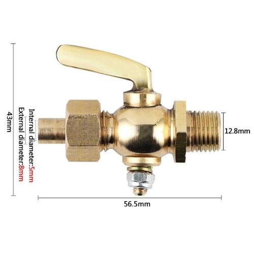 Brass petrol fuel tap - brass,