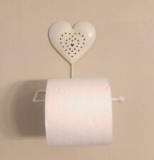 Cream Heart Toilet Roll Holder Vintage Shabby Chic Holder Bathroom Loo